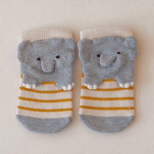 Elephant Animal Socks, 9-12cm, 12-14cm