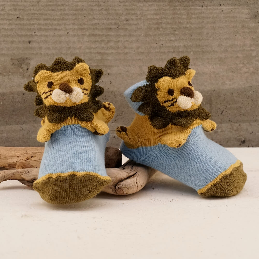 Blue Lion Animal Socks