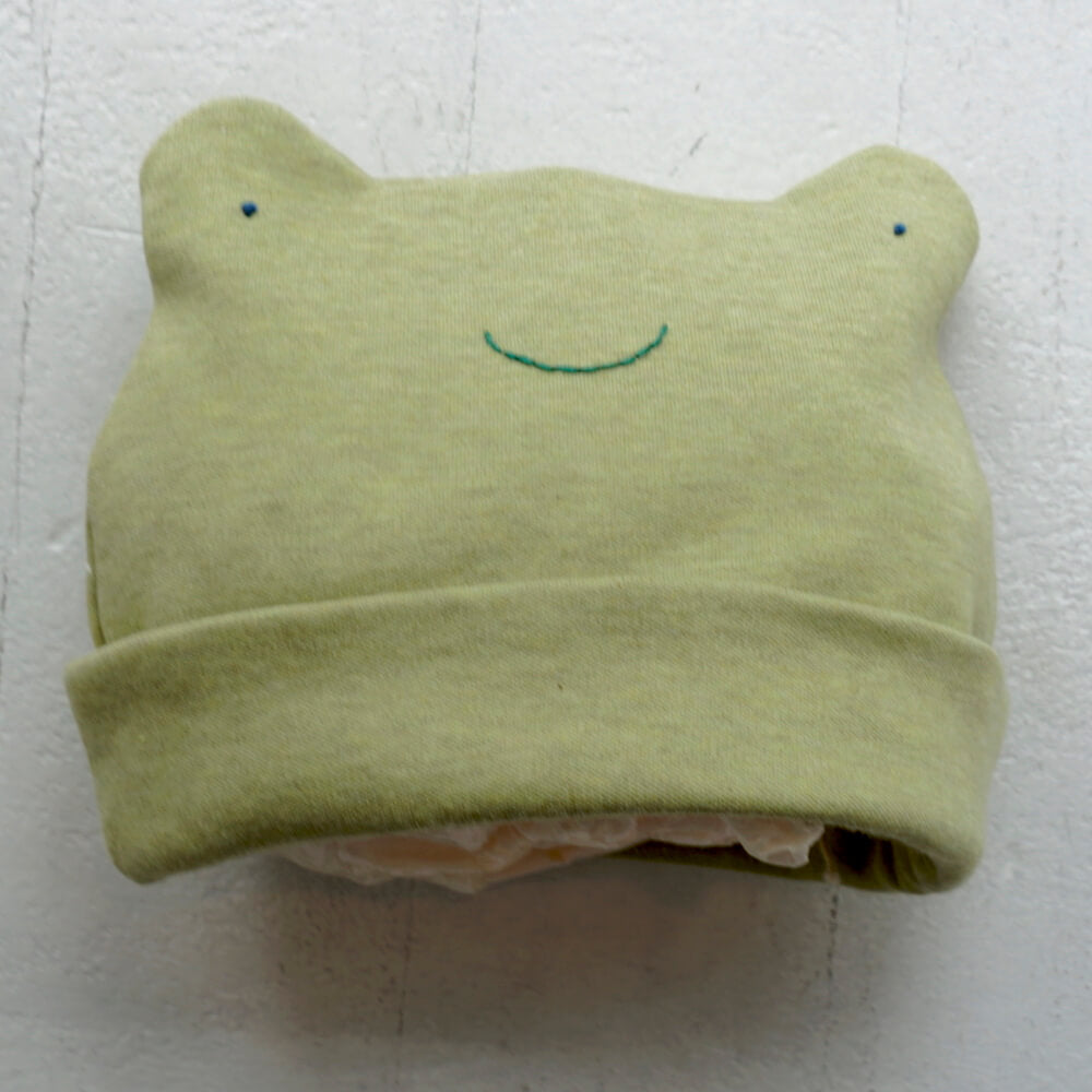 Mast Pompkins Organic Cotton Baby Hat Green Frog
