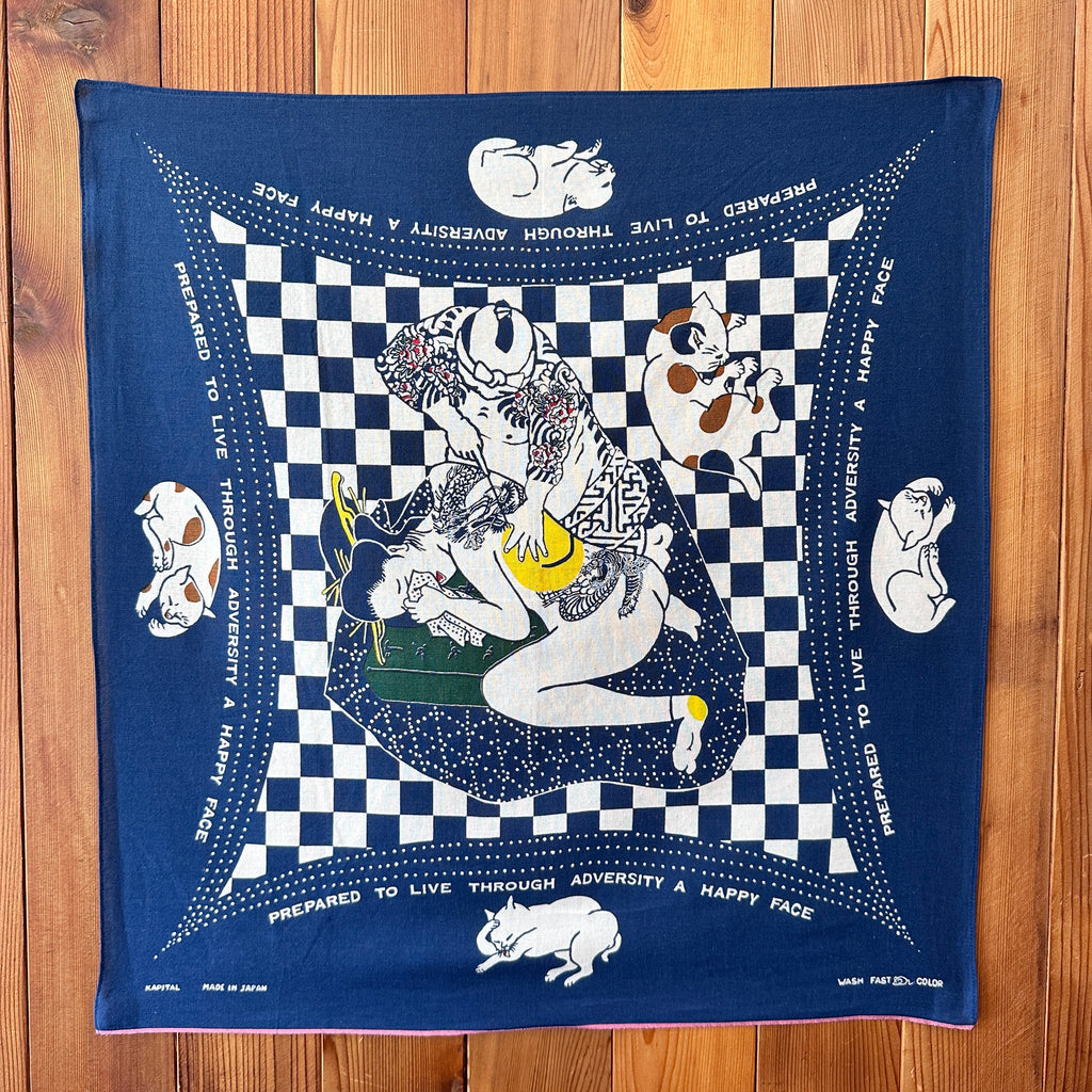 Kapital RAINBOWY 'no woman no cry' (CHECKERED) Bandana