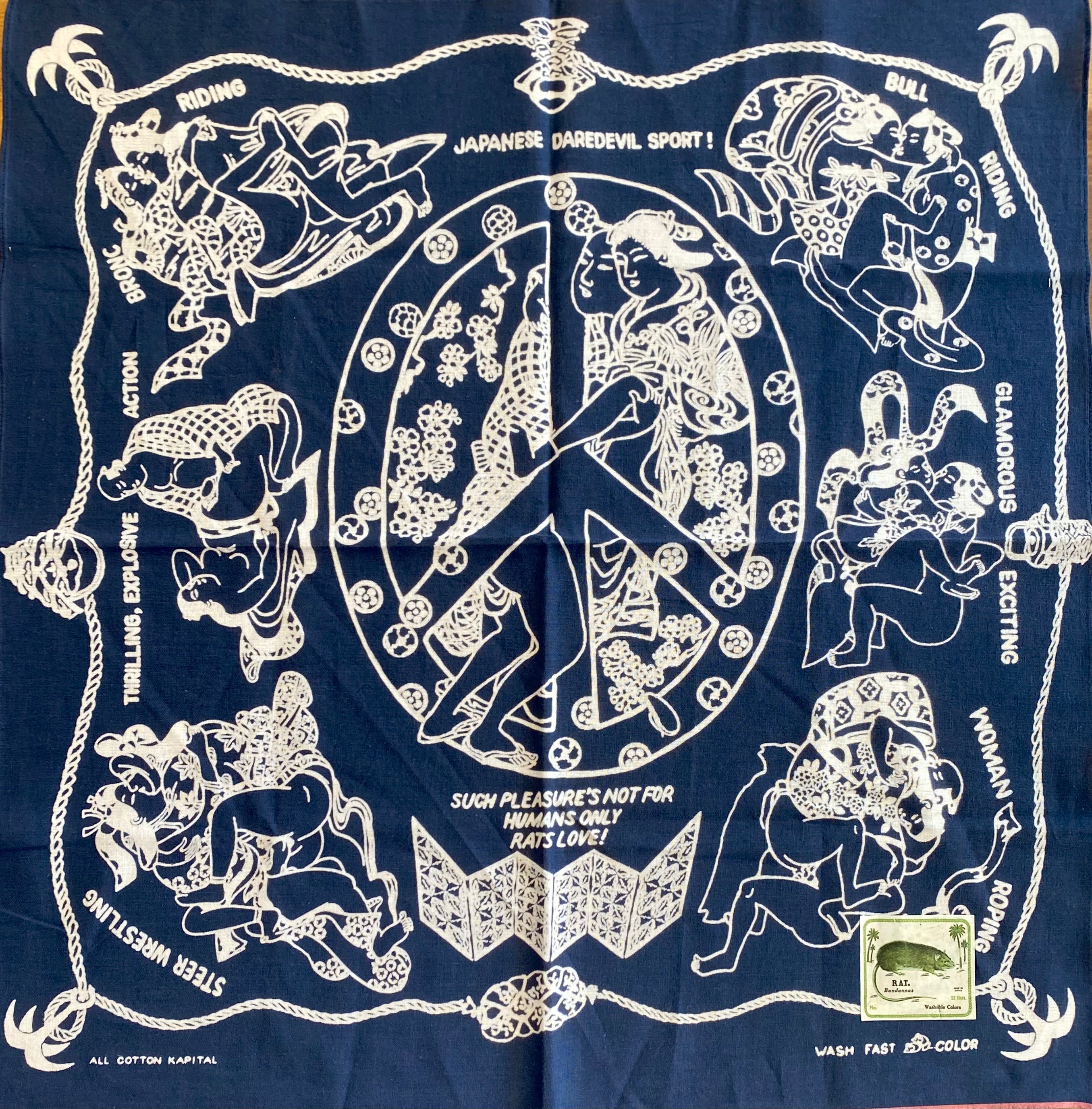 Kapital Selvedge Yobai Bandana - Navy