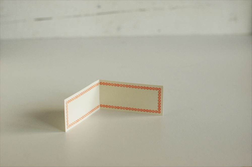 Letterpress folded memo card 20pcs(orange)