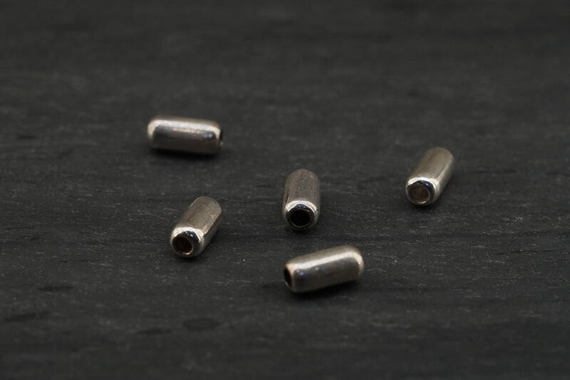 Handmade Long Silver Beads